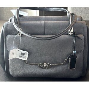 Coach gray and black shoulder bag